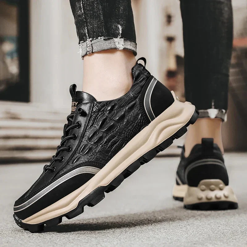 Baskets Homme en Cuir Texturé - Classy - Image 2