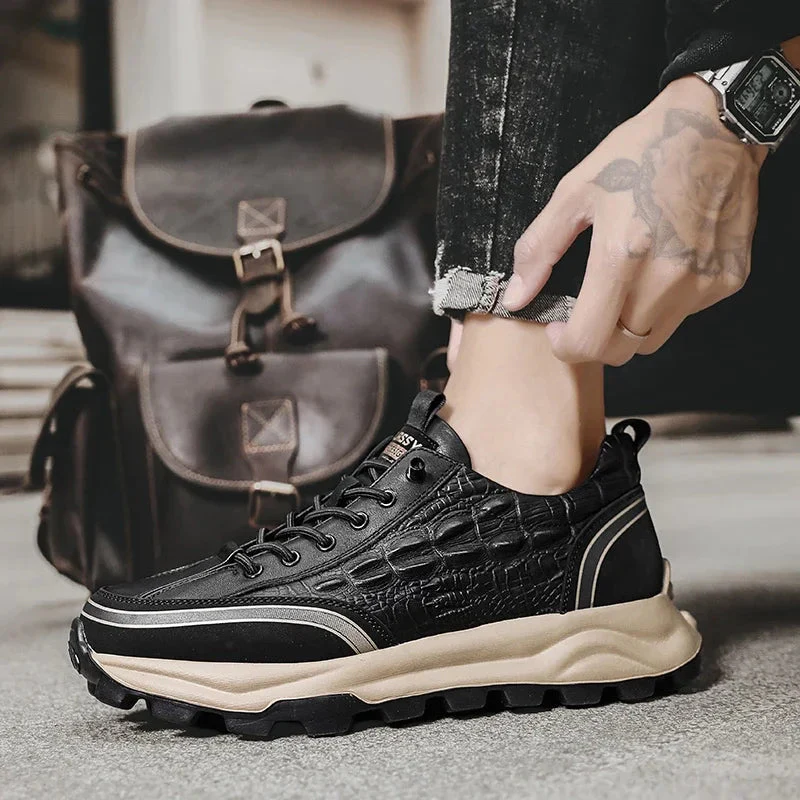 Baskets Homme en Cuir Texturé - Classy - Image 5