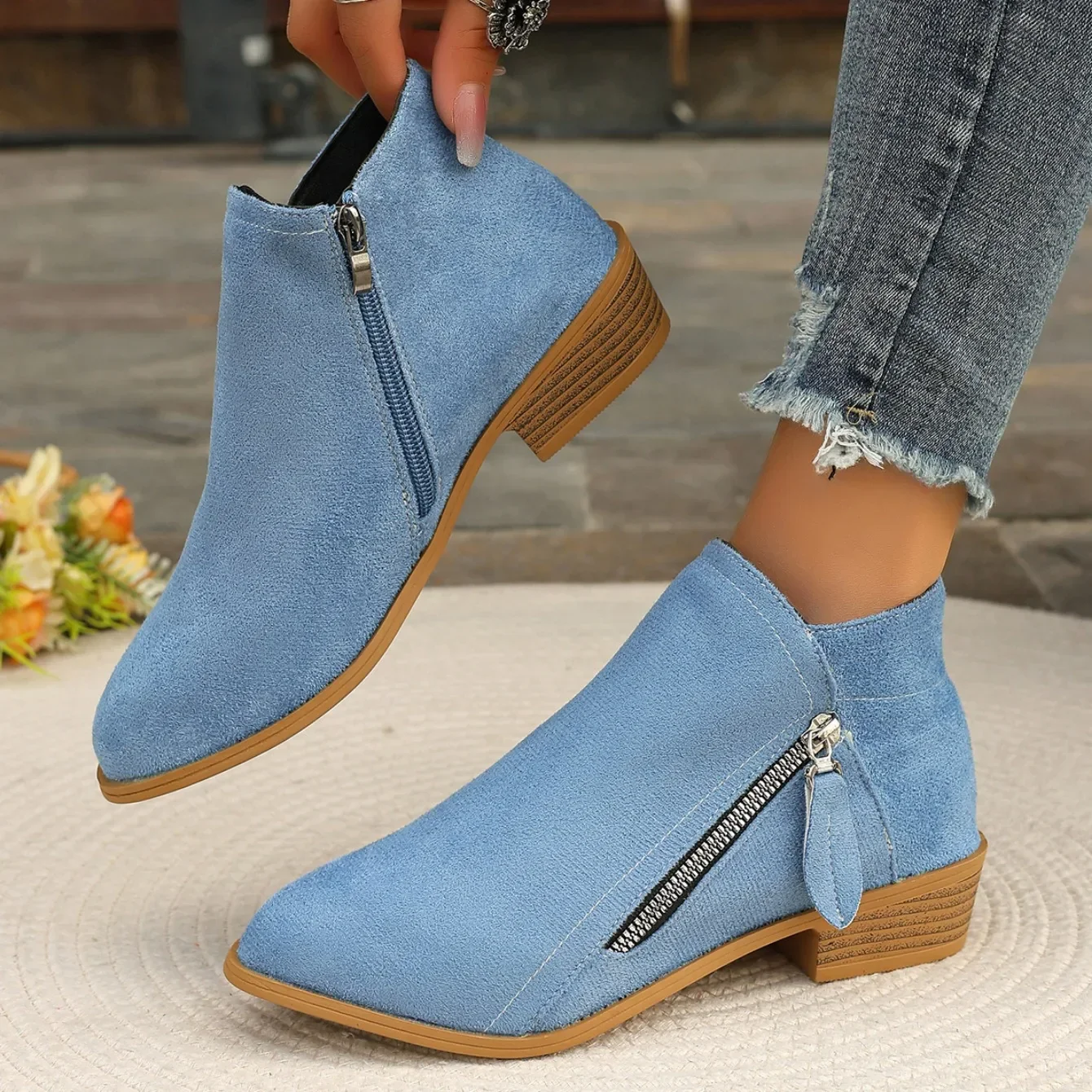 Bottines Courtes Femme - Élégant - Image 18