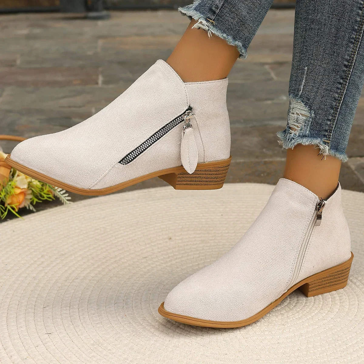 Bottines Courtes Femme - Élégant - Image 23