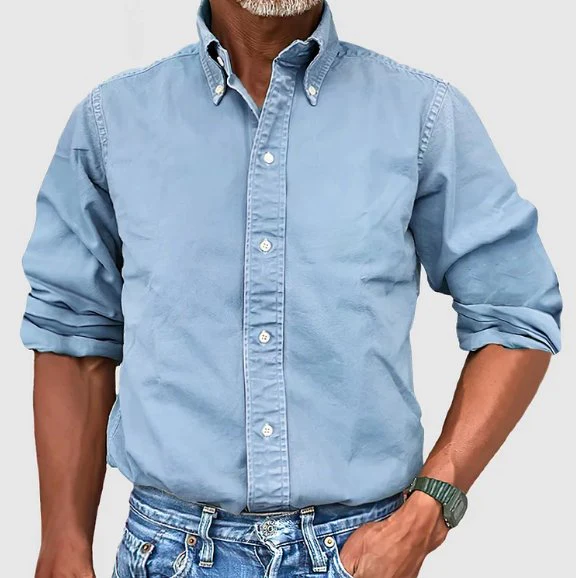 Chemise Homme Casual Manches Longues - Classic Denim - Image 10