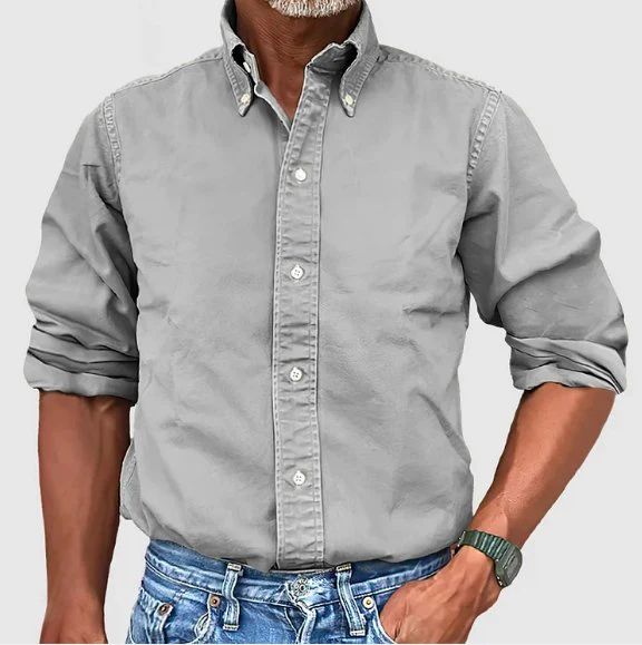 Chemise Homme Casual Manches Longues - Classic Denim - Image 4