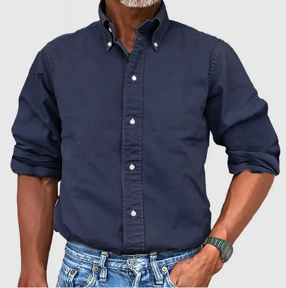 Chemise Homme Casual Manches Longues - Classic Denim - Image 6