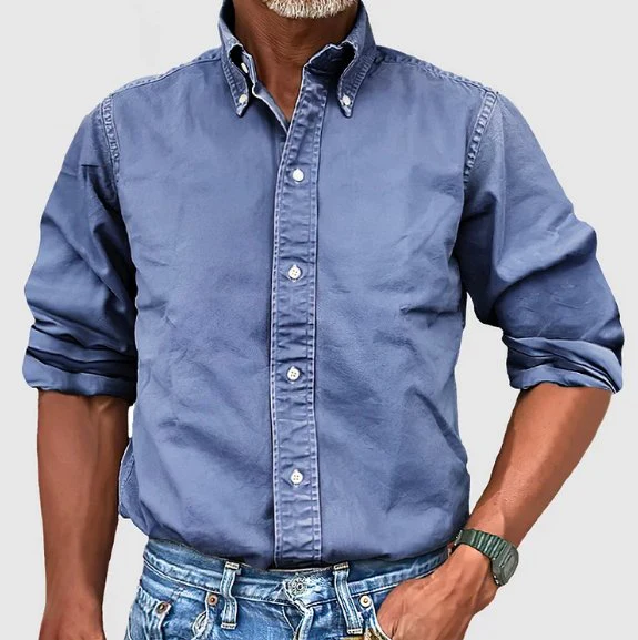 Chemise Homme Casual Manches Longues - Classic Denim - Image 9