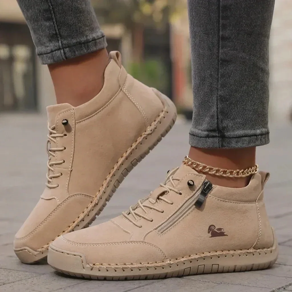 Bottines en cuir confortables avec fermeture éclair – Mavie - Image 9