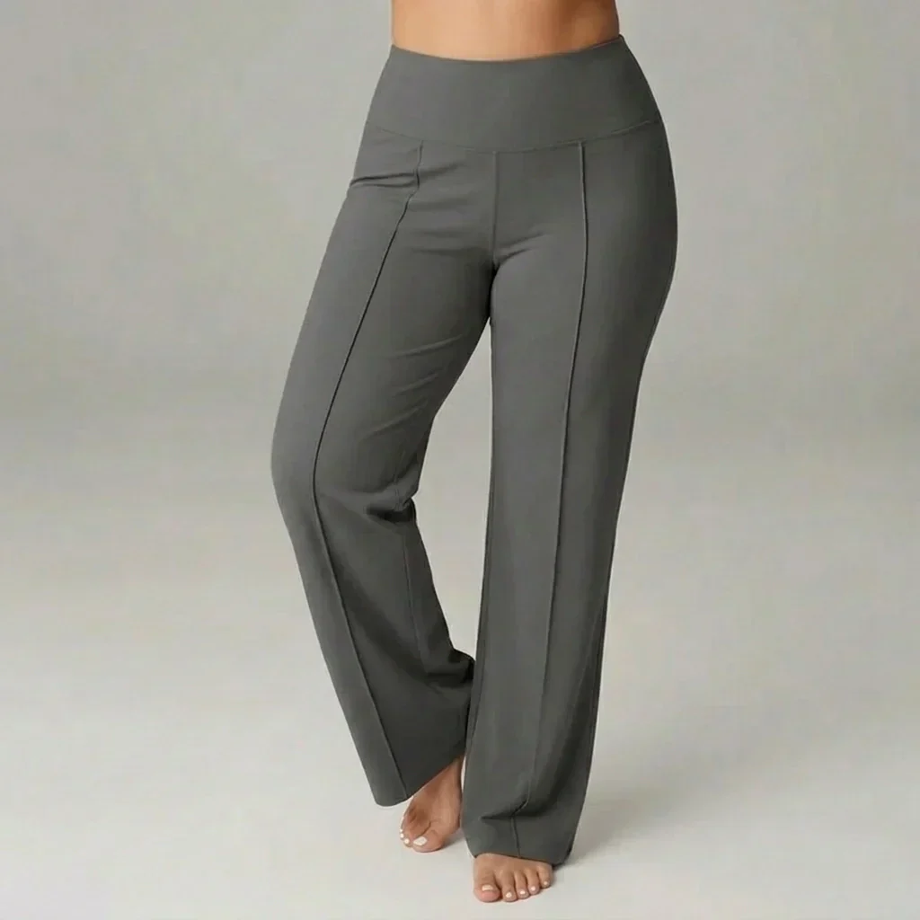Pantalon stretch confortable taille haute à jambes larges – SoftFlex - Image 3