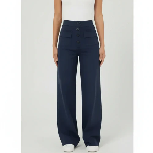 Pantalon Taille Haute Extensible avec Poches Latérales - Sophie - Image 11