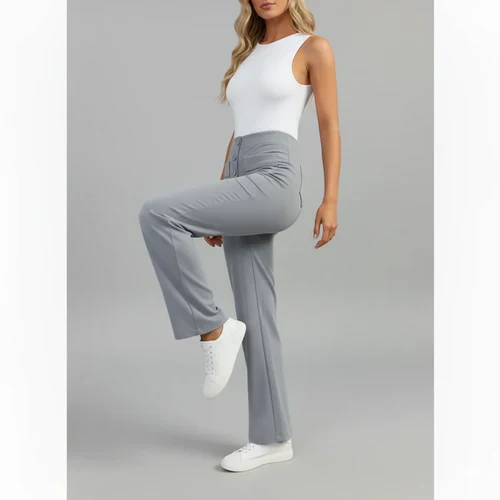 Pantalon Taille Haute Extensible avec Poches Latérales - Sophie - Image 5