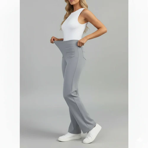 Pantalon Taille Haute Extensible avec Poches Latérales - Sophie - Image 6
