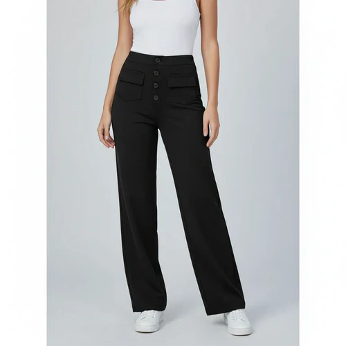 Pantalon Taille Haute Extensible avec Poches Latérales - Sophie - Image 9