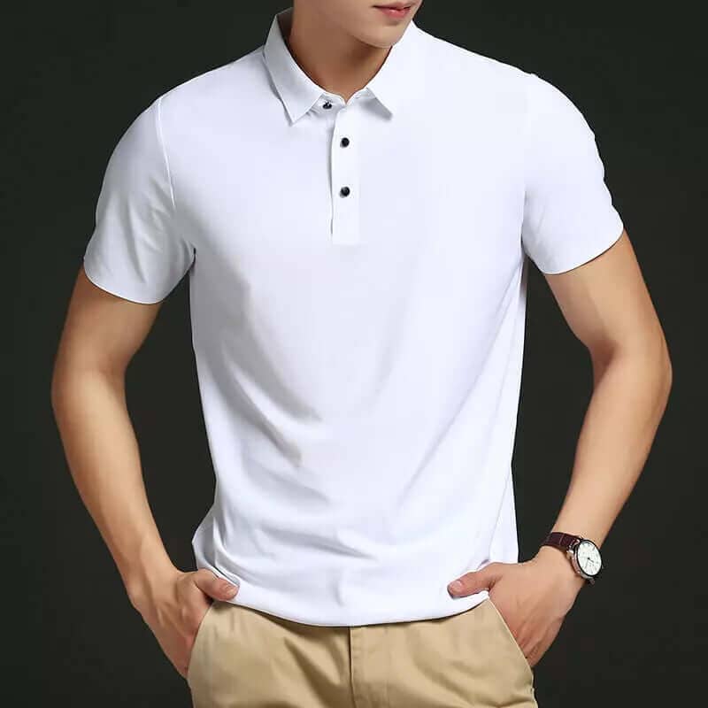 Polo Homme en Soie de Glace - Fresh Comfort - Image 4