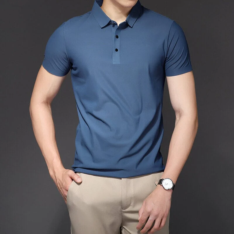 Polo Homme en Soie de Glace - Fresh Comfort - Image 6