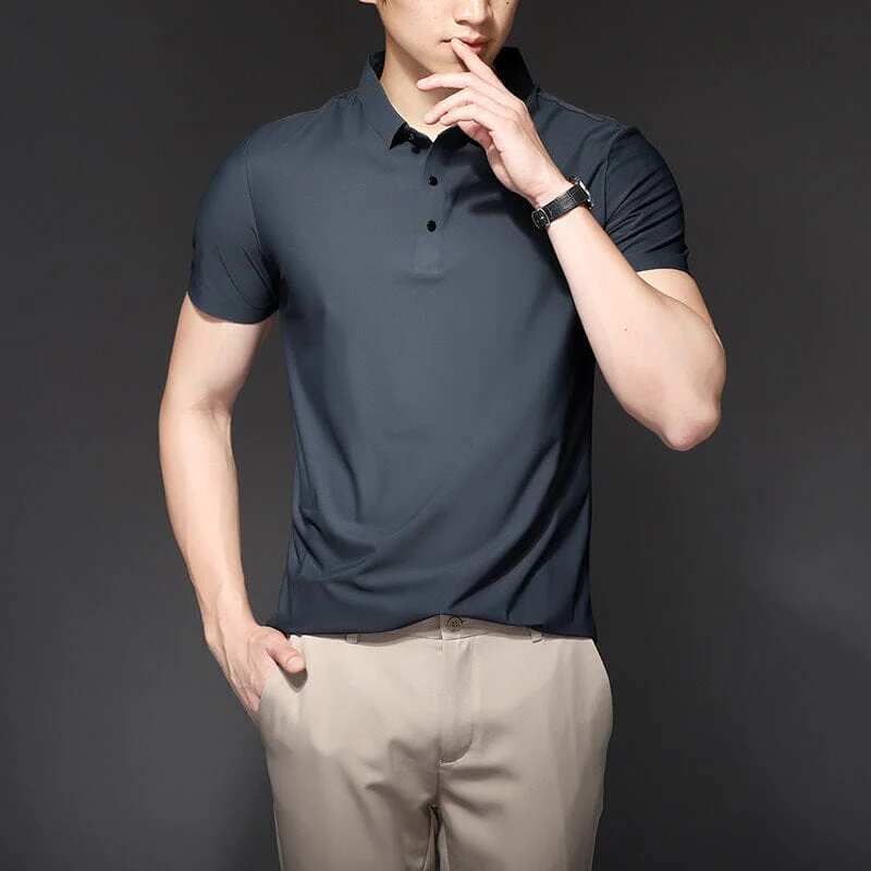Polo Homme en Soie de Glace - Fresh Comfort - Image 8