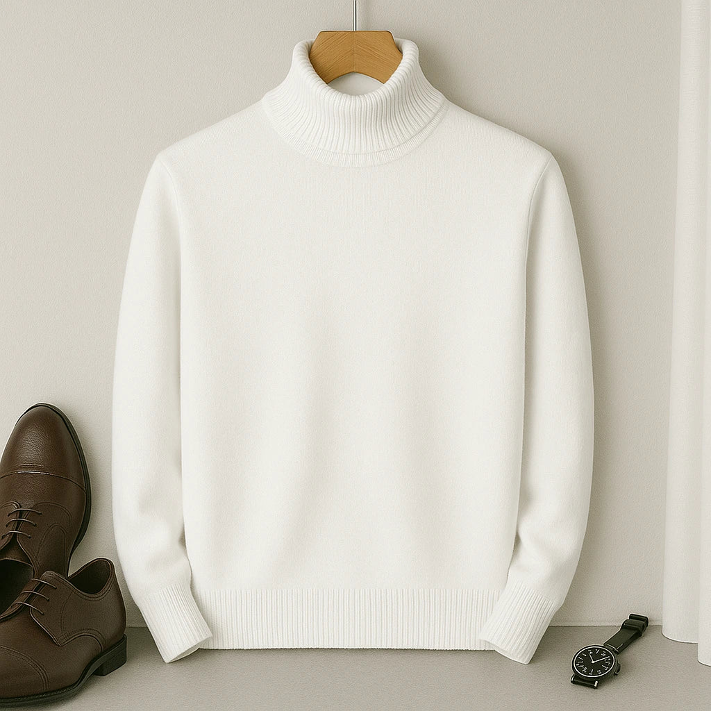 Pull en Cachemire à Col Roulé Homme – Laurent - Image 10