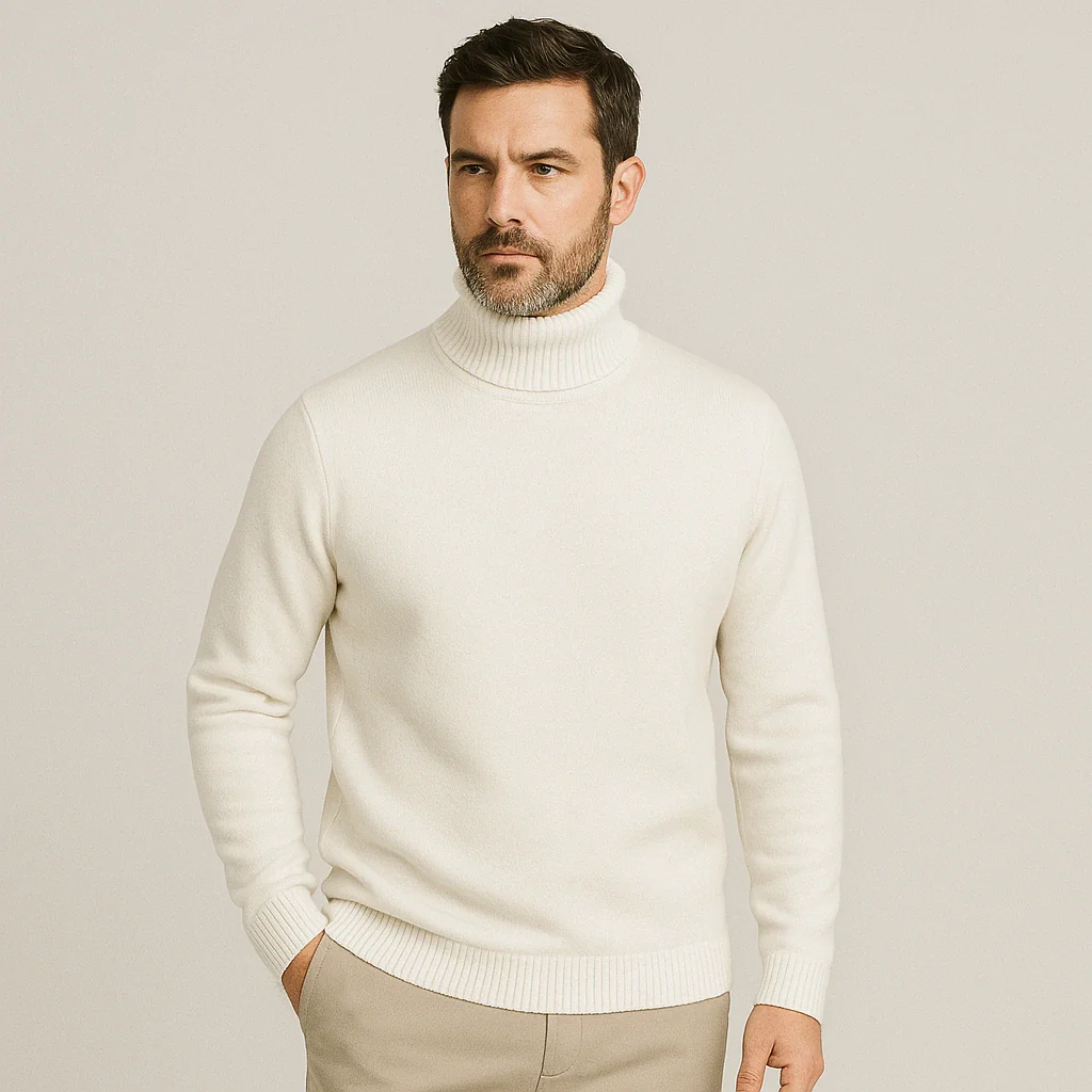 Pull en Cachemire à Col Roulé Homme – Laurent - Image 6