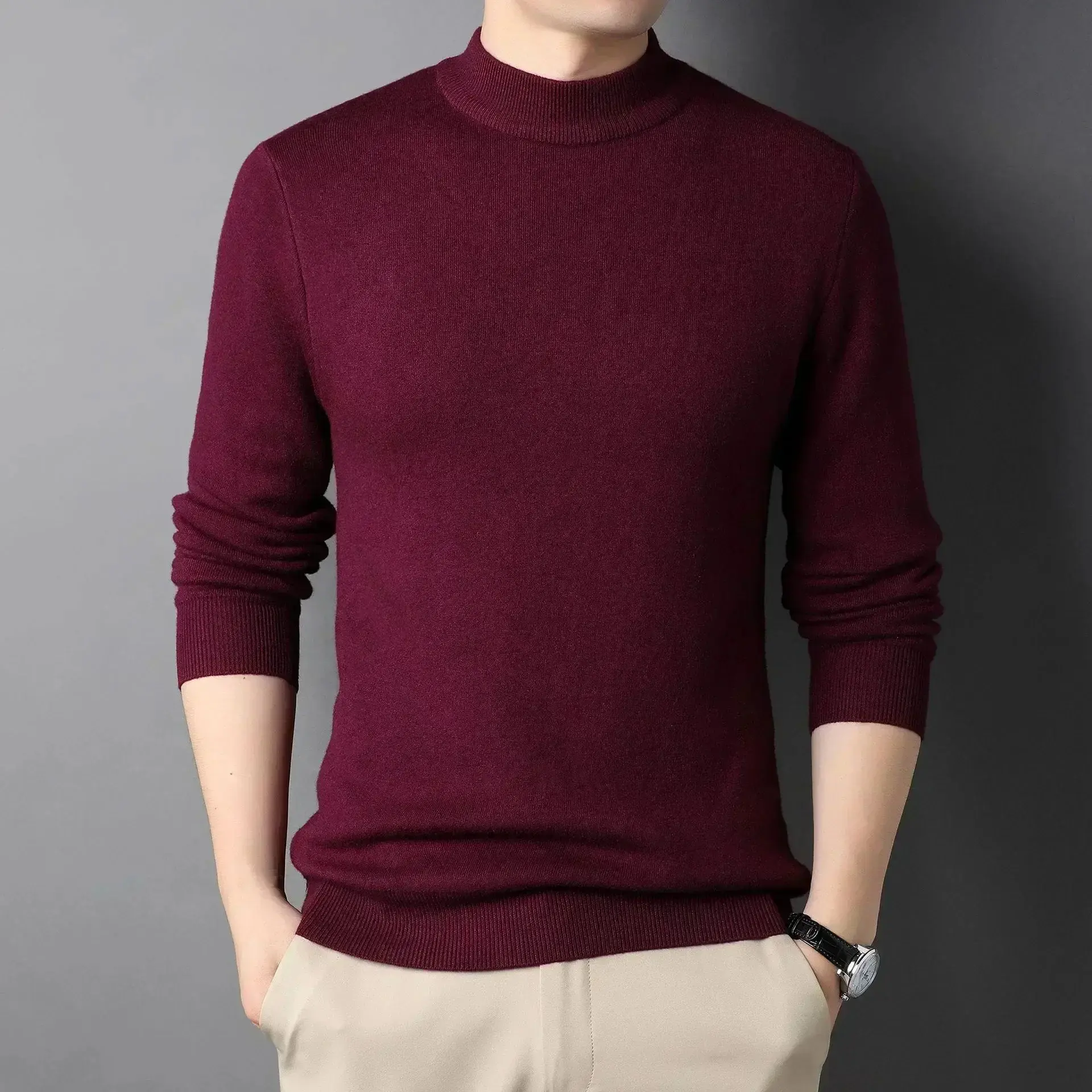 Pull en Cachemire Col Montant Homme – Damien - Image 17