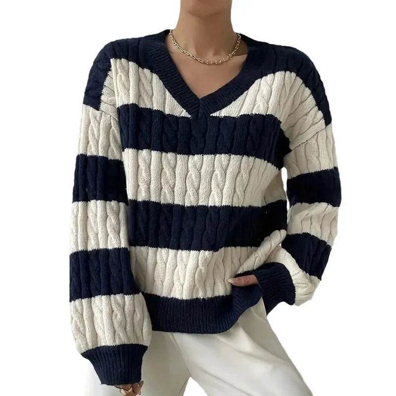 Pull Rayé en Maille pour Femme Grace - Image 2