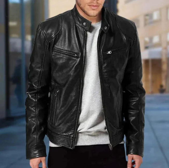 Veste en Cuir pour Homme Adrian - Image 2